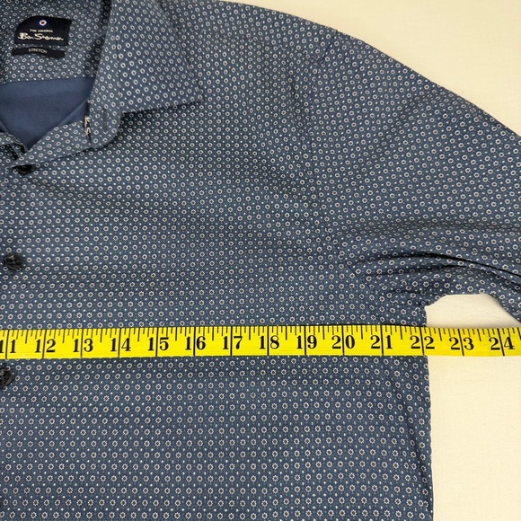 Ben Sherman The Original Stretch Slim Fit  Men's Long Sleep Button-up Shirt,‎ L - Picture 12 of 13
